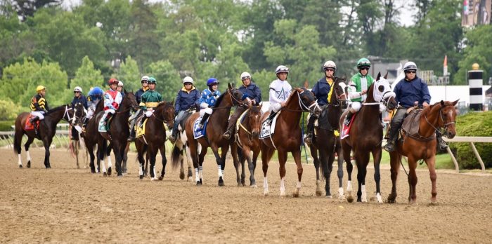 Preakness post parade at pimlico race course
