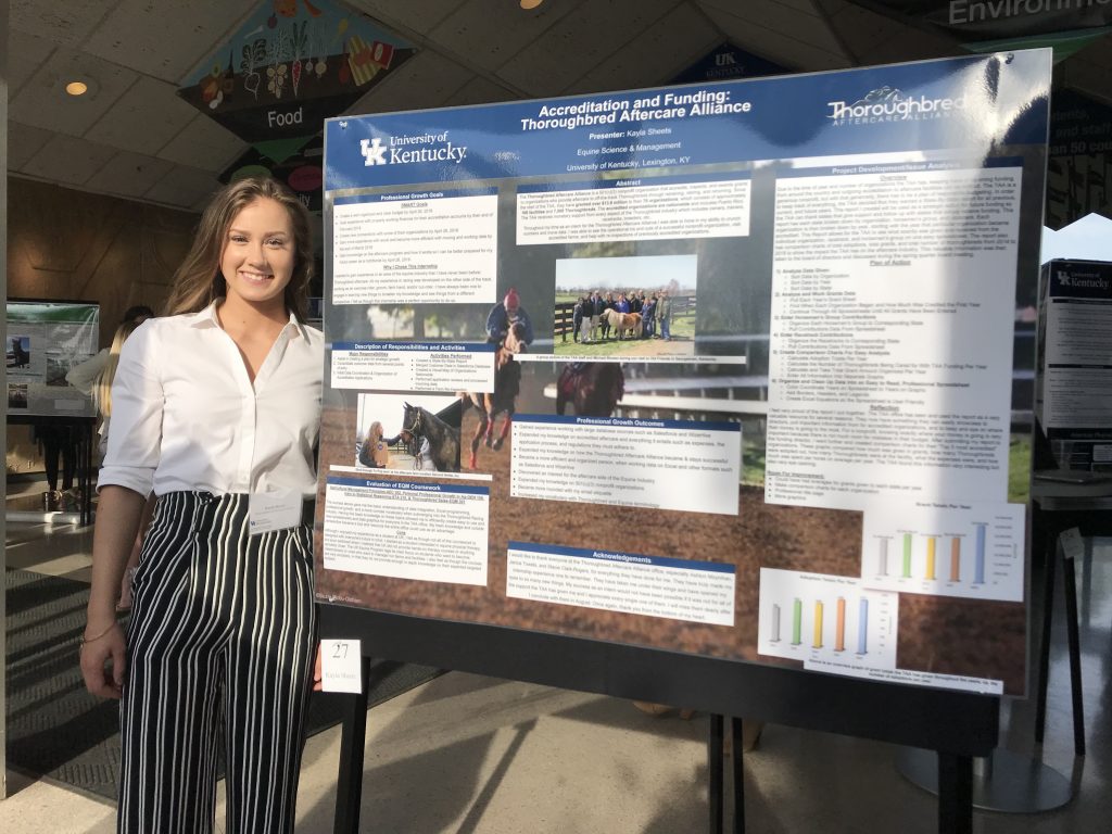 Kayla Sheets at the UK Ag Equine Internship Showcase