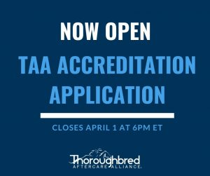 accreditation application now open graphic