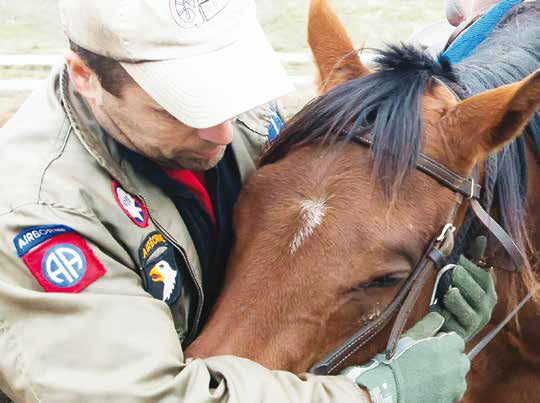 Some Thoroughbred aftercare organizations use OTTBs for equine-assisted programs. (Down the Stretch Ranch)