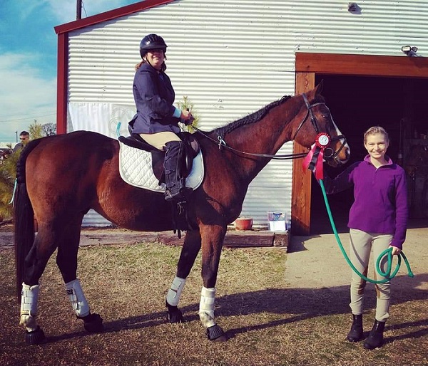 Shanes Gold during a therapeutic riding session