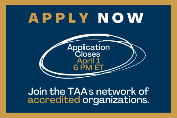 TAA accreditation application now open.