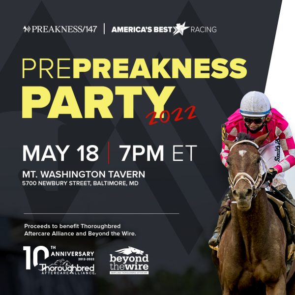 America’s Best Racing Announces Seventh Annual Preakness Kickoff Party to Benefit Aftercare