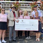 Colonial Downs, Virginia HBPA Present Check to TAA on Virginia Derby Day