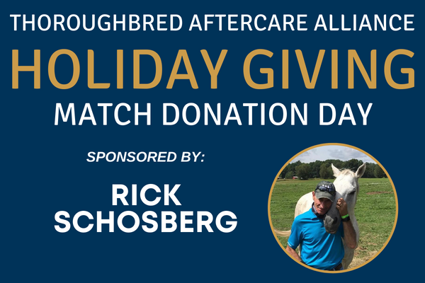 Rick Schosberg Celebrates Retirement from Training, Pledges to Match all Donations to TAA up to $1,000 on December 30th