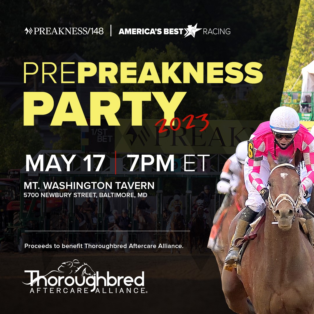 Thoroughbred Aftercare Alliance Announced as Beneficiary of America’s Best Racing’s Pre-Preakness Party