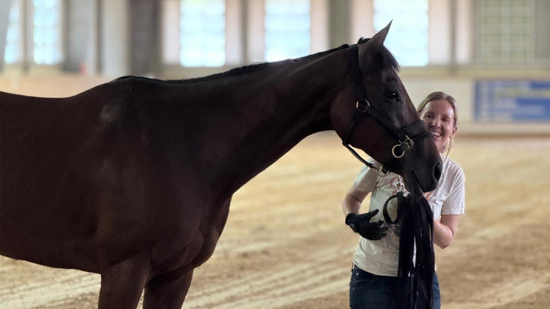 Photo from CJ's trip to South Korea (CJ and Horse)