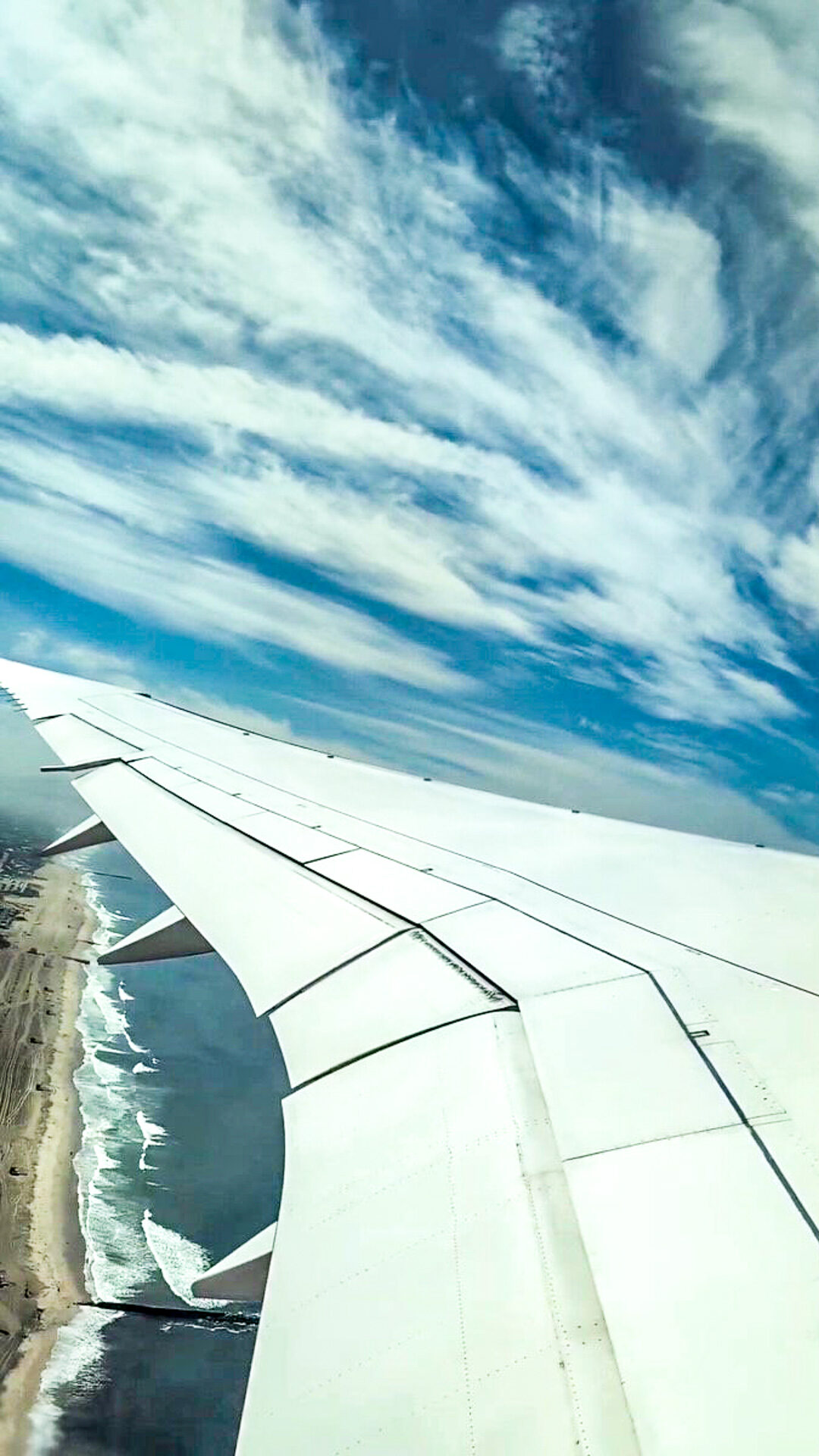 Photo from CJ's trip to South Korea - airplane view leaving US