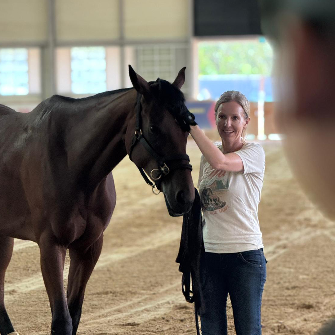 Photo from CJ's trip to South Korea - Day 4 (teaching hands-on demonstration with horse and long lining)